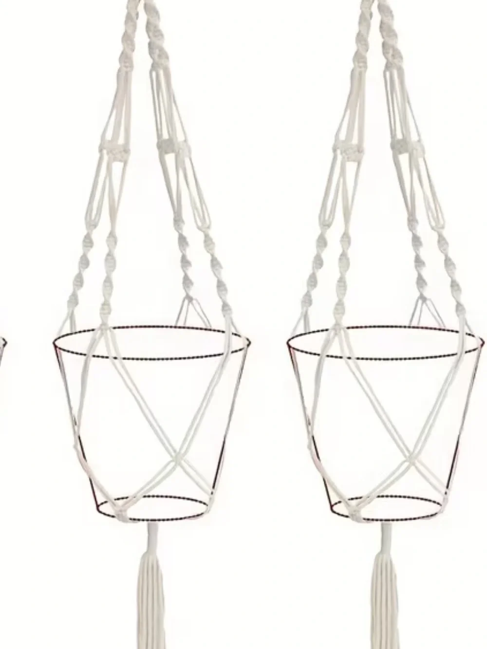 2 Hanging Macramé Plant Hangers